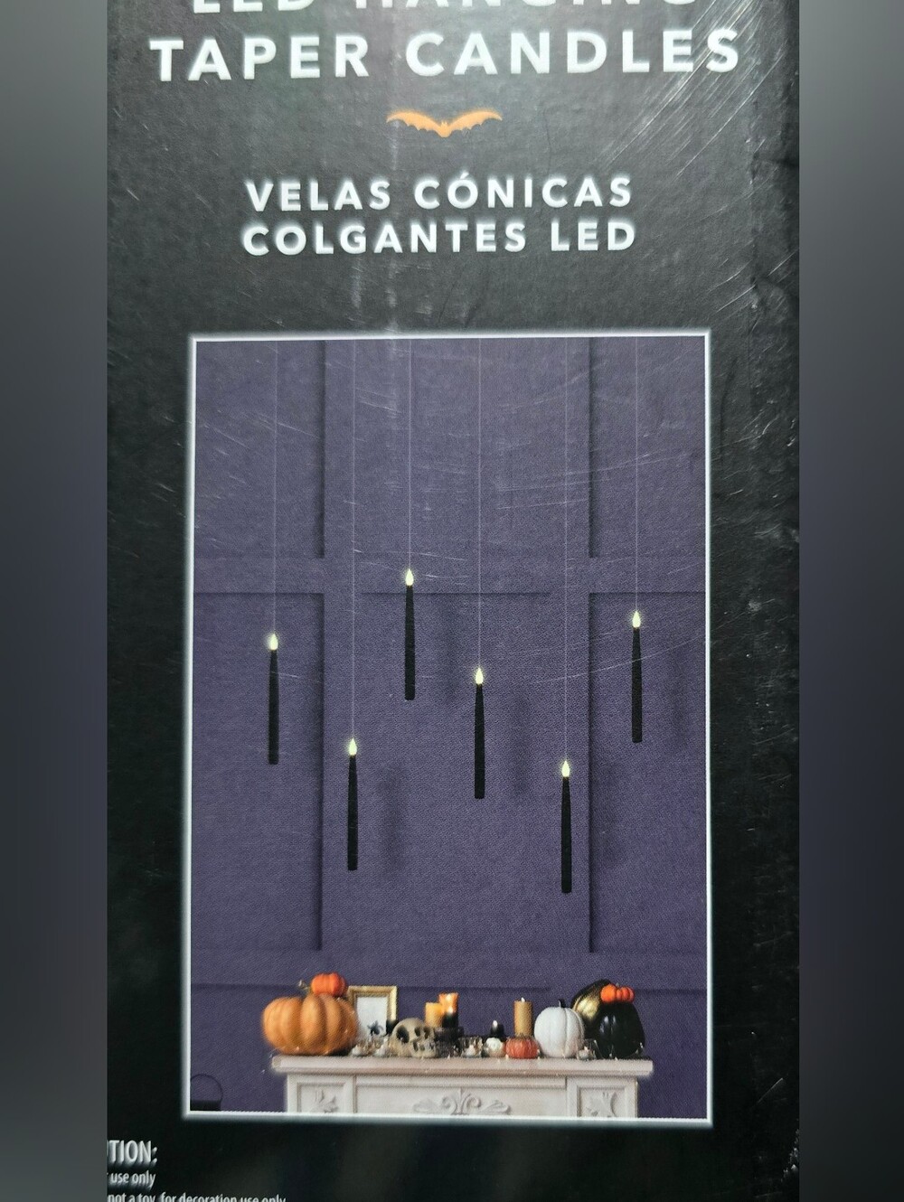 LED Hanging Tapered Candles with Remote Control & Timer (black)